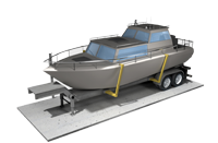 Digital rendering of uncovered boat parking